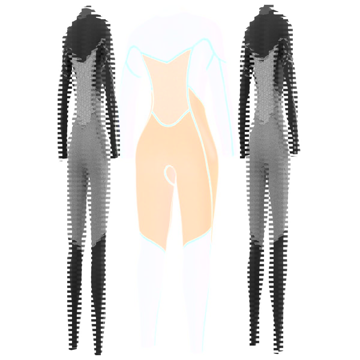 Mystic Jayde fullsuit wetsuit 3/2mm dubbele borstrits dames navy blauw 6