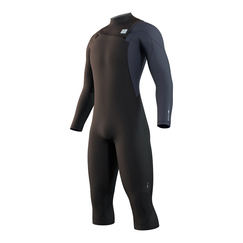 Mystic Marshall Longarm Shortleg 4/3mm heren borstrits zwart foto 1