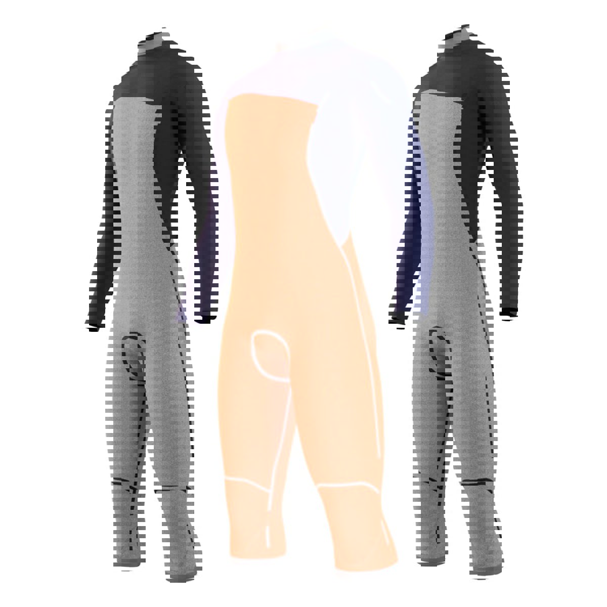 Mystic Marshall Longarm Shortleg 4/3mm heren borstrits zwart 7