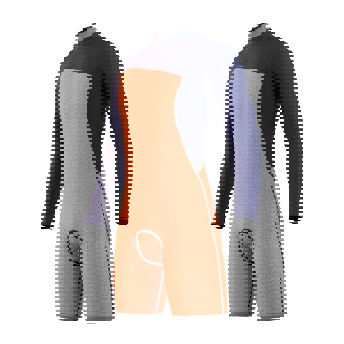 Mystic Marshall Longarm Shorty 3/2mm heren borstrits navy blauw / rood 9