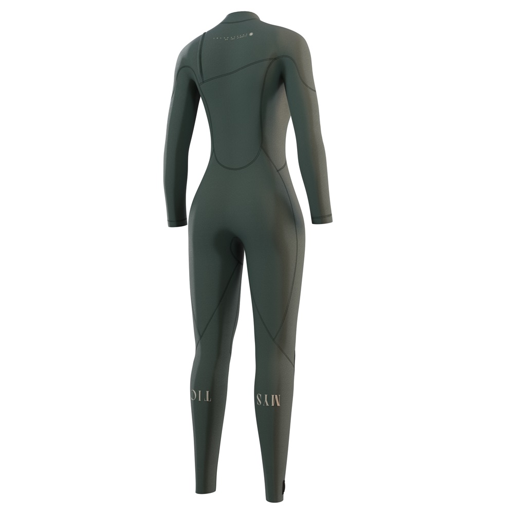 Mystic The One fullsuit wetsuit 4/3mm Zipfree dames olijf groen 2