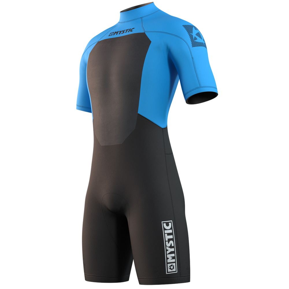 Mystic Brand shorty wetsuit 3/2 rugrits heren blauw foto 1