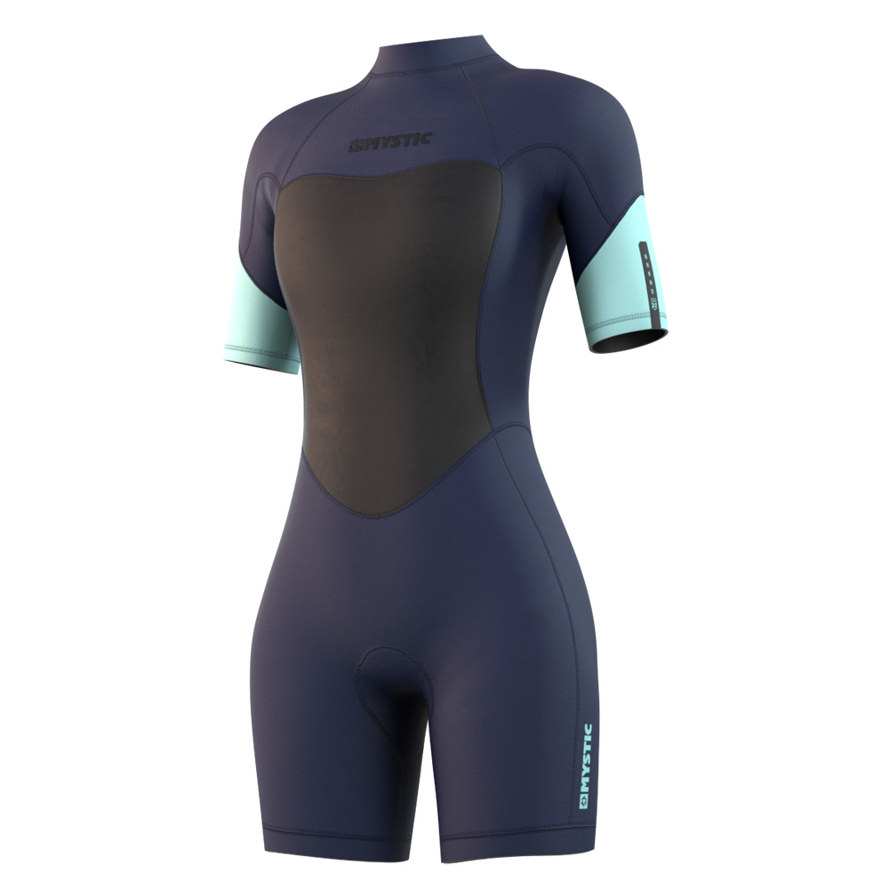Mystic Brand shorty wetsuit 3/2 rugrits dames night blauw foto 1