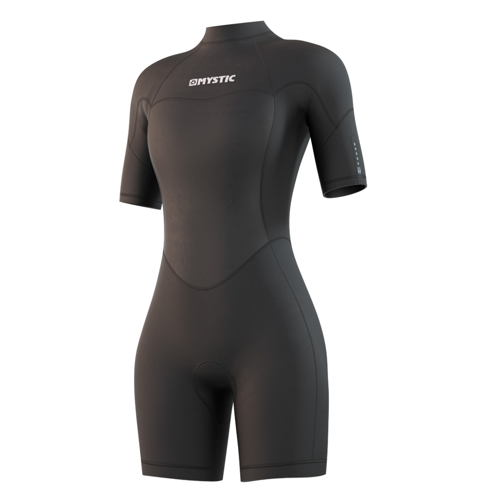 Brand shorty wetsuit 3/2 rugrits dames zwart
