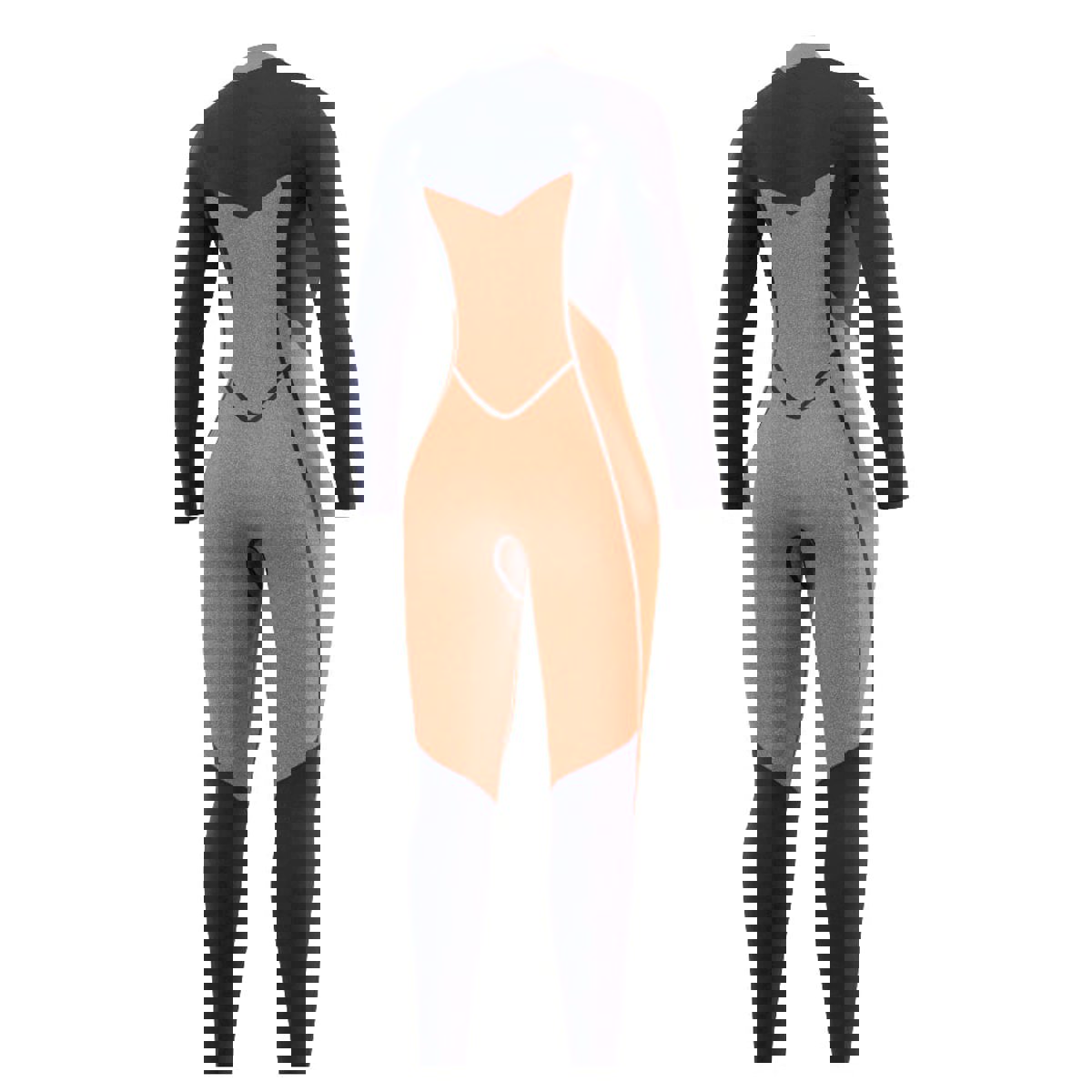 Mystic Dazzled fullsuit 4/3 mm dames zwart borstrits 8