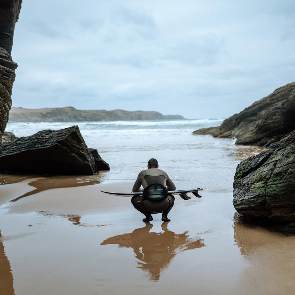 Mystic Motion fullsuit wetsuit 5/3 mm borstrits heren beige 8