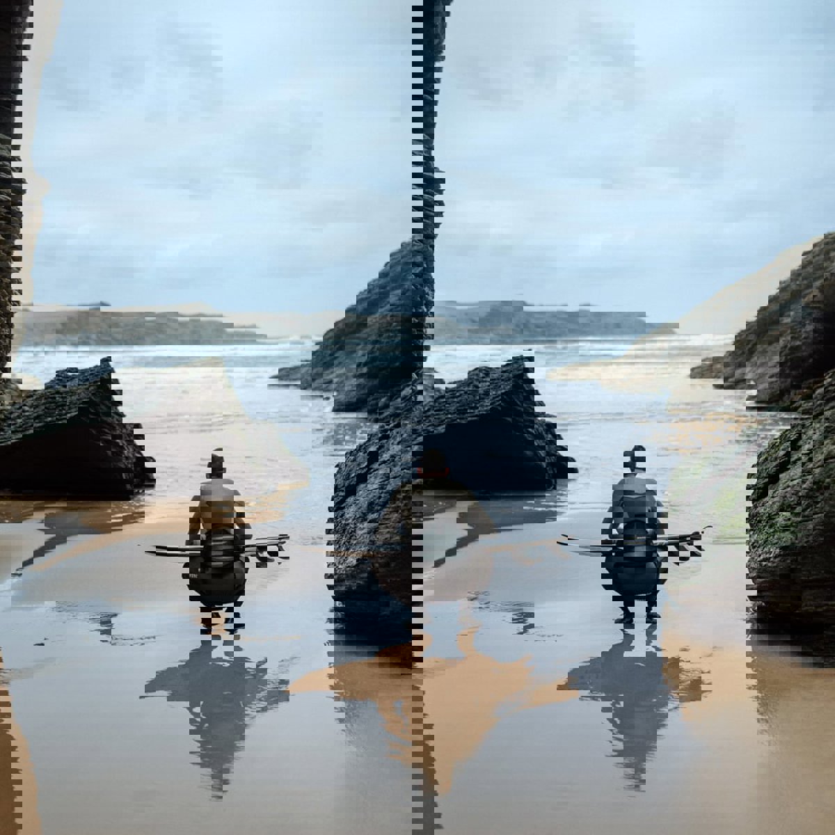 Mystic Motion fullsuit wetsuit 5/3 mm borstrits heren beige 9