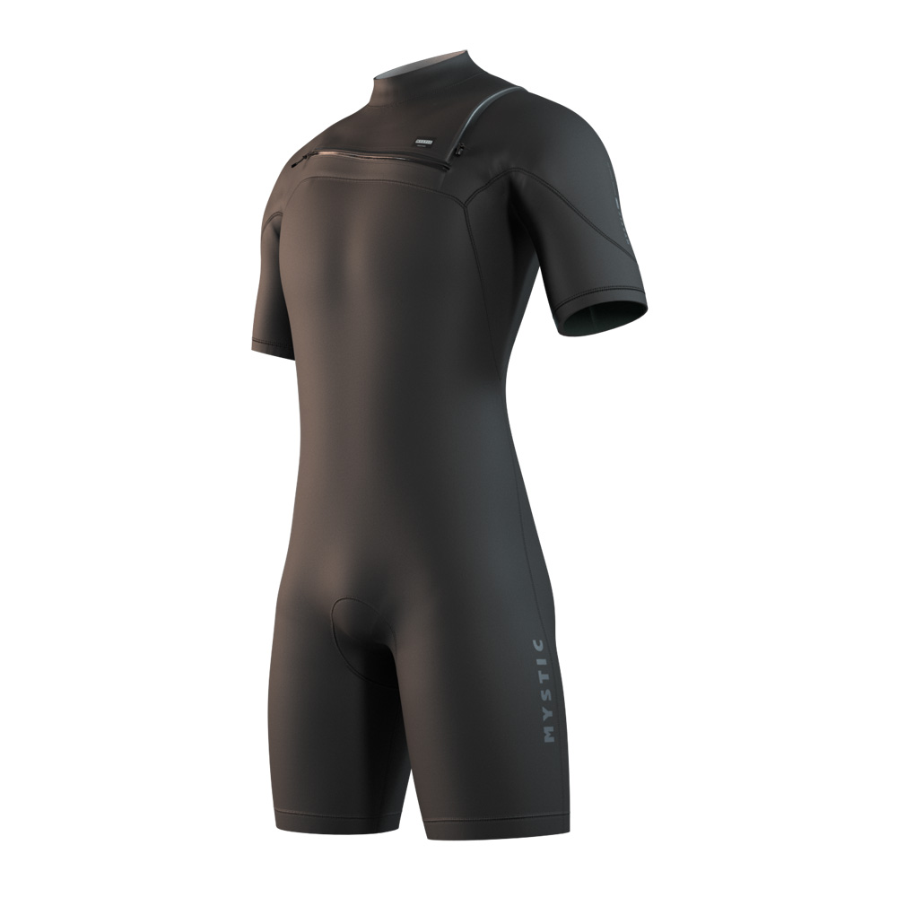 Mystic Motion shorty 3/2 mm borstrits heren zwart foto 1