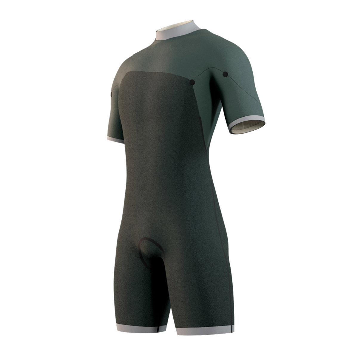 Mystic Motion shorty 3/2 mm borstrits heren zwart/zand 5