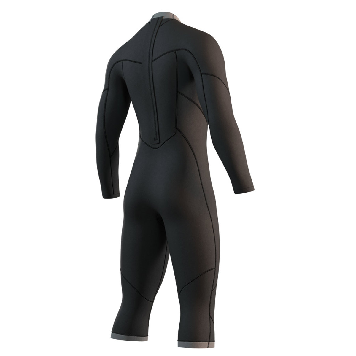 Mystic Brand longarm wetsuit Shortleg 3/2 mm rugrits heren zwart 7