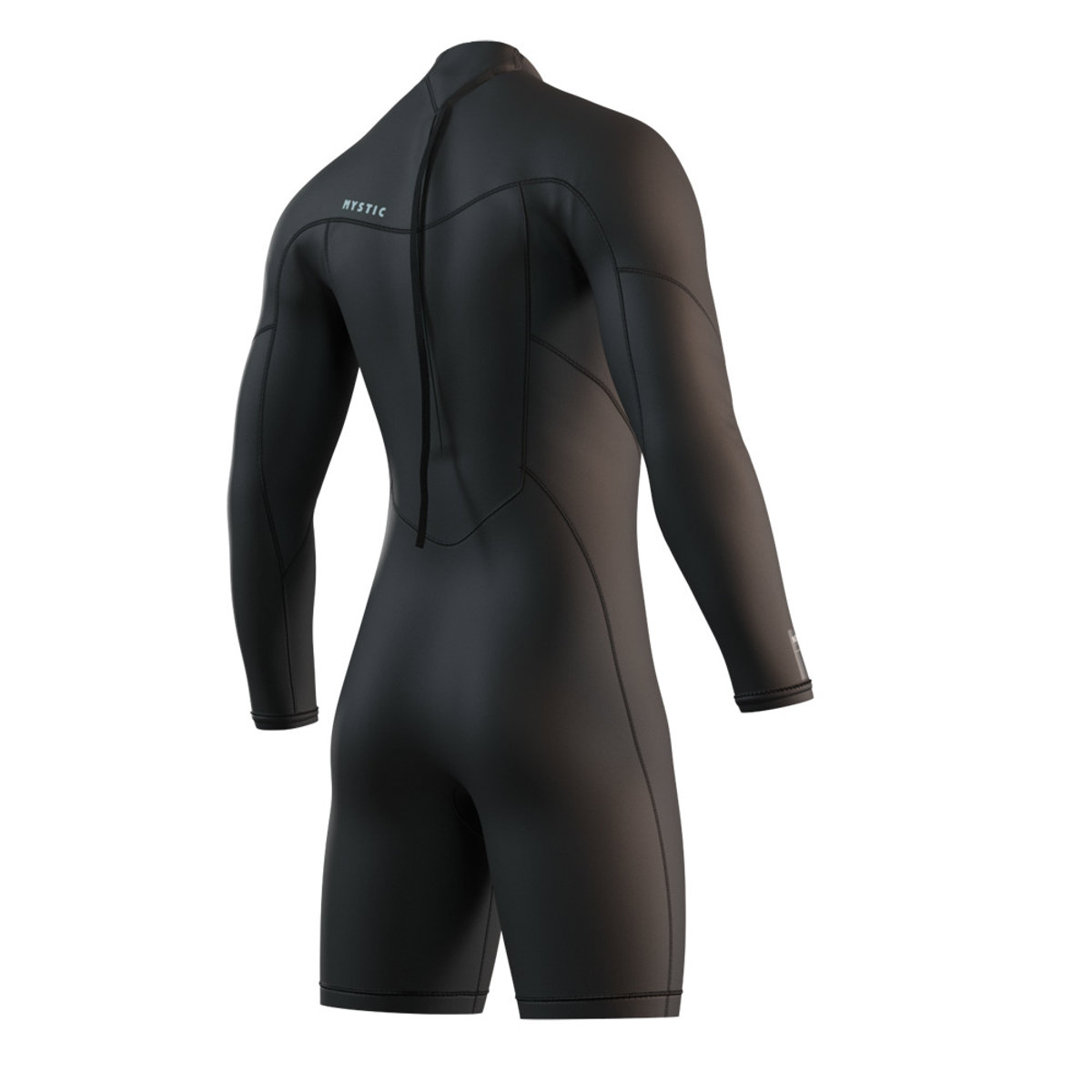 Mystic Brand longarm wetsuit 3/2 mm rugrits heren zwart 5