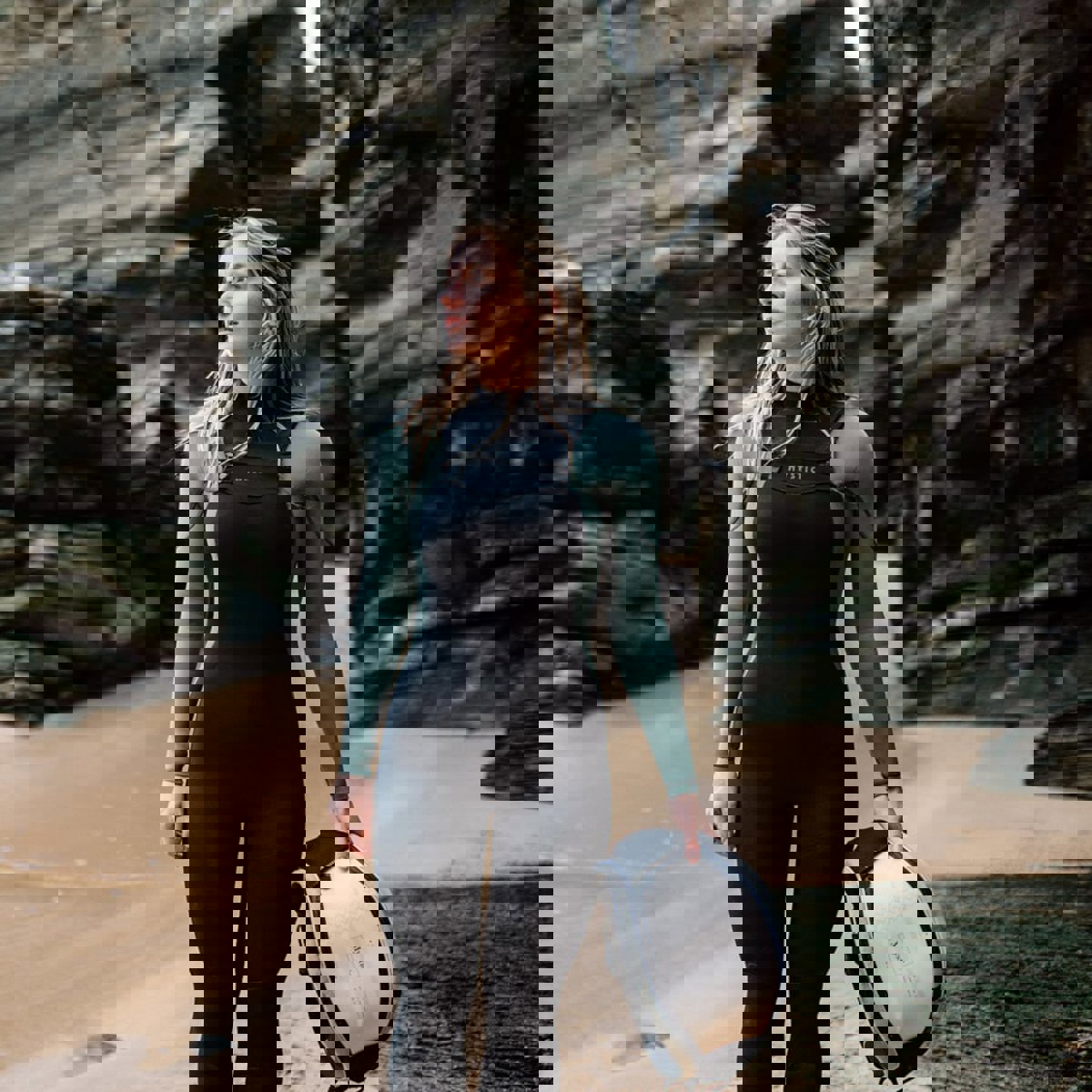 Mystic Star fullsuit wetsuit 3/2 mm borstrits dames groen 11