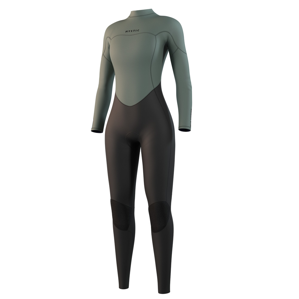 Mystic Star fullsuit wetsuit 5/3 mm rugrits dames groen foto 1