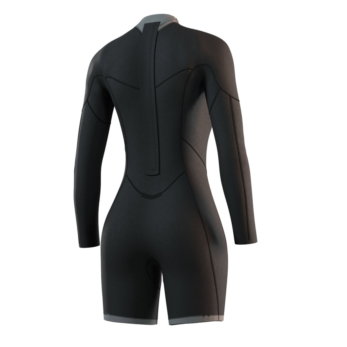 Mystic Brand longarm wetsuit 3/2 mm rugrits dames zwart 5