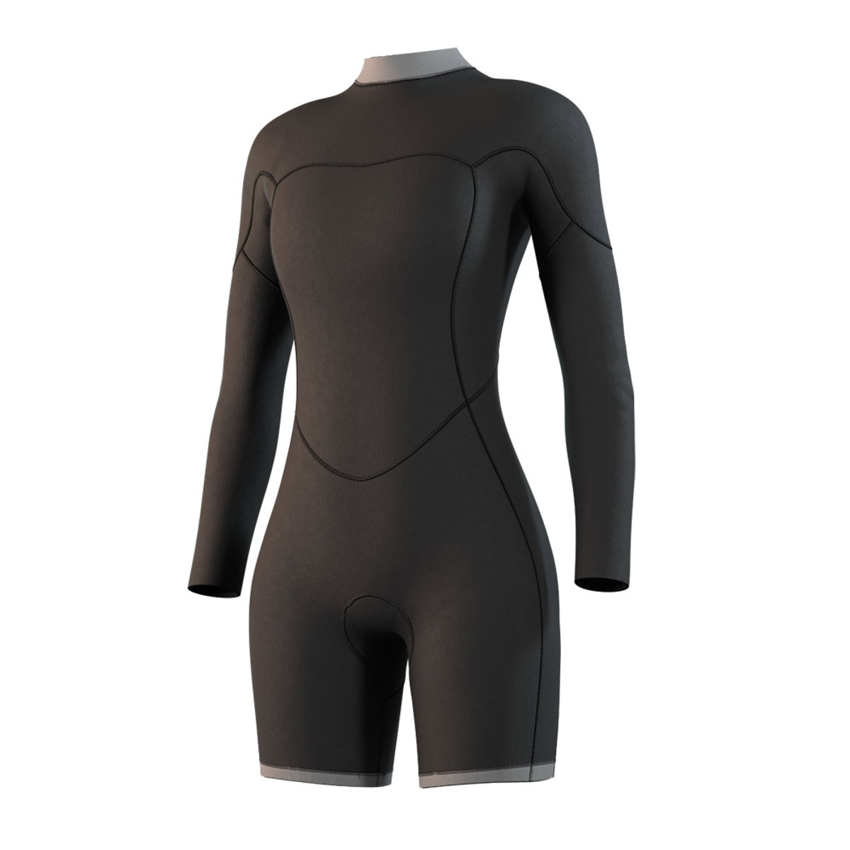 Mystic Brand longarm wetsuit 3/2 mm rugrits dames zwart 6