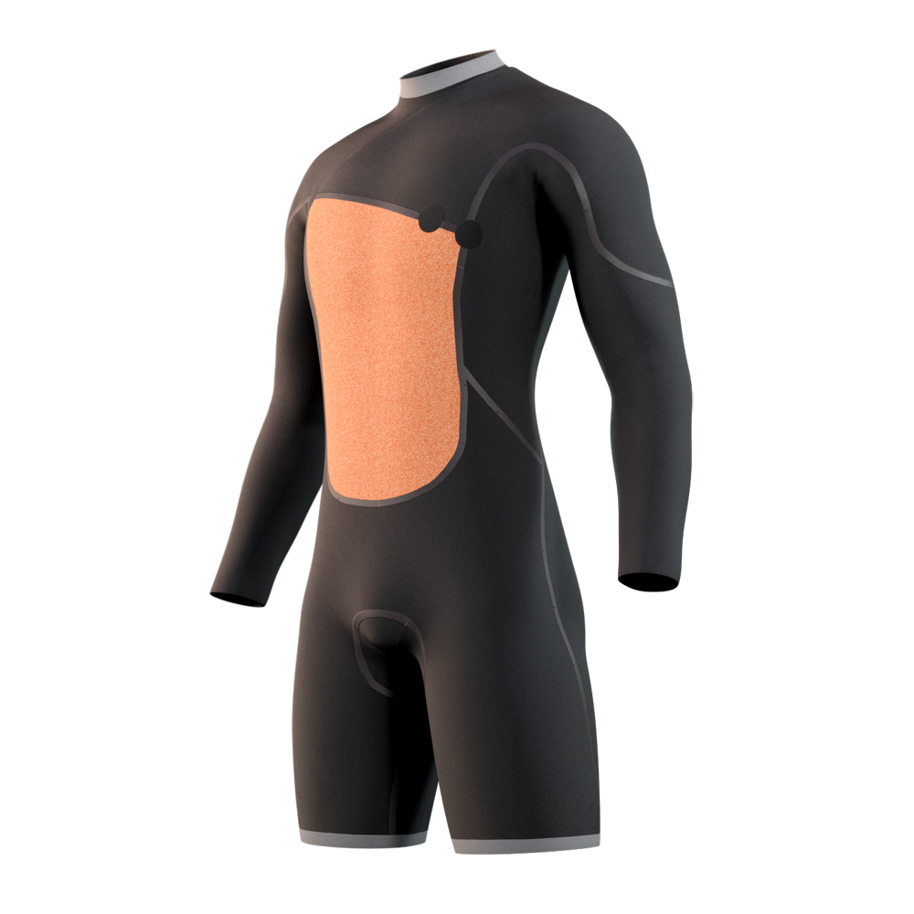 Mystic The One longarm shorty 3/2 mm zipfree heren zwart 3