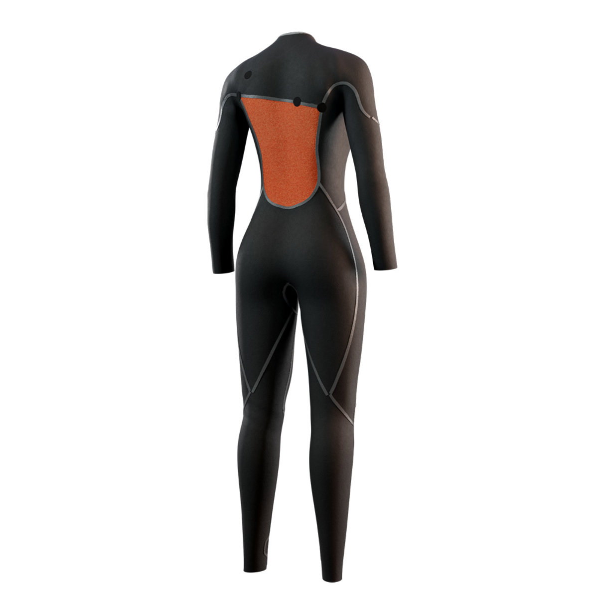 Mystic The One fullsuit 4/3 mm zipfree dames oranje 5