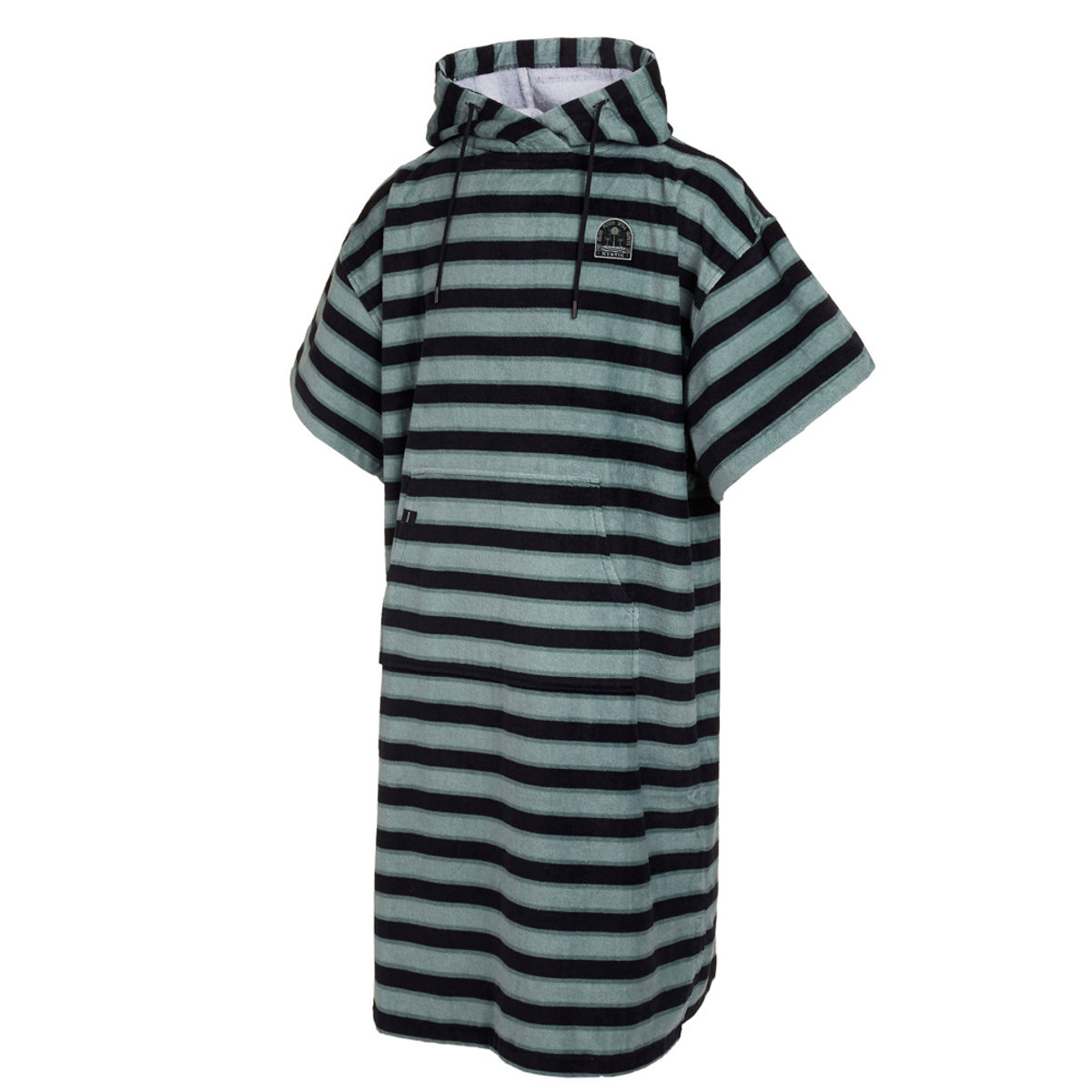 Poncho Velours AOP unisex grijs blauw