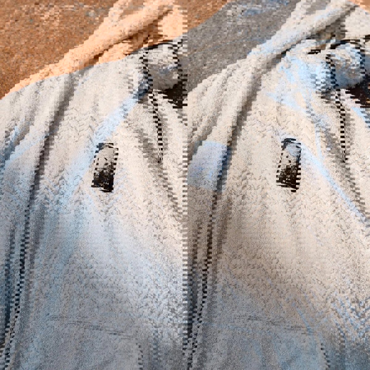 Mystic Jacquard poncho offwit 11