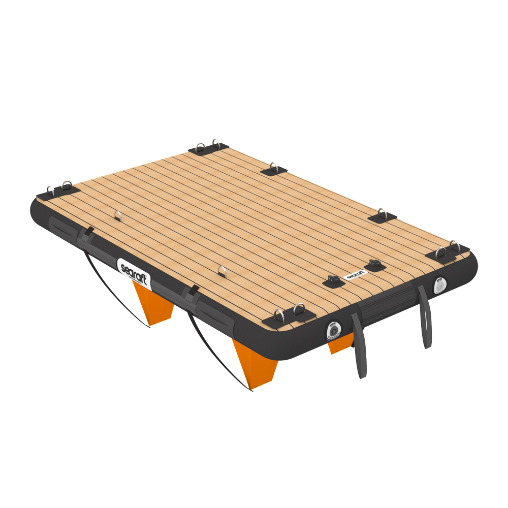 SeaRaft Teak deck zwart small opblaasbaar platform foto 1