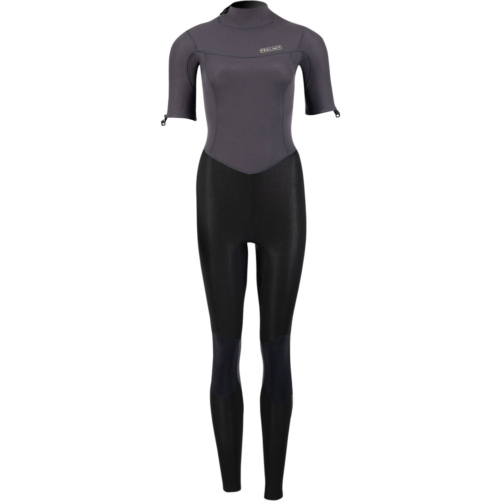 Prolimit Edge fullsuit met verwijderbare mouwen 3/2 rugrits zwart wetuit dames foto 1