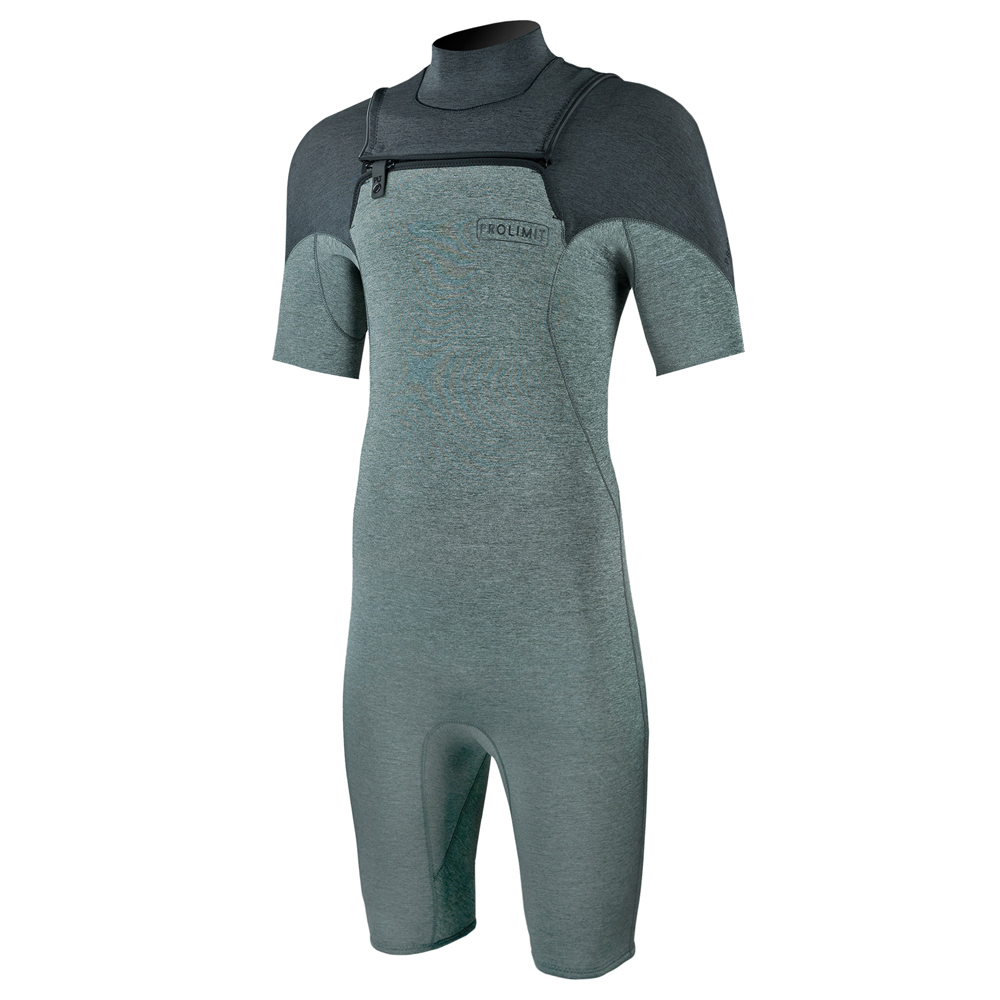 Prolimit Mercury shorty heren zwart/teal borstrits 2/2 mm foto 1