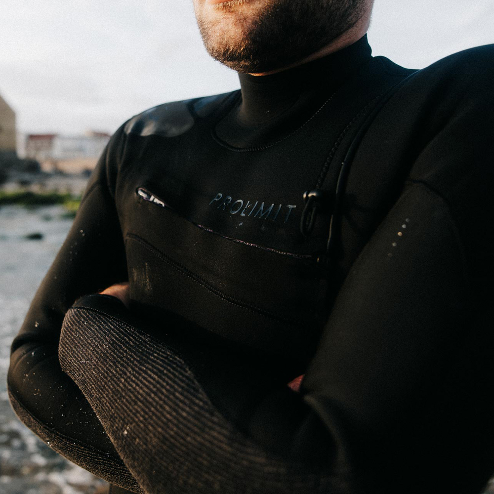 Prolimit Shield foil steamer 3/2 mm borstrits heren zwart 5