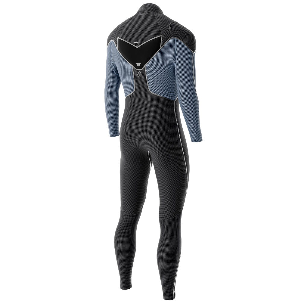 Prolimit Vapor steamer c-zip 5/4 mm heren zwart/blauw 3