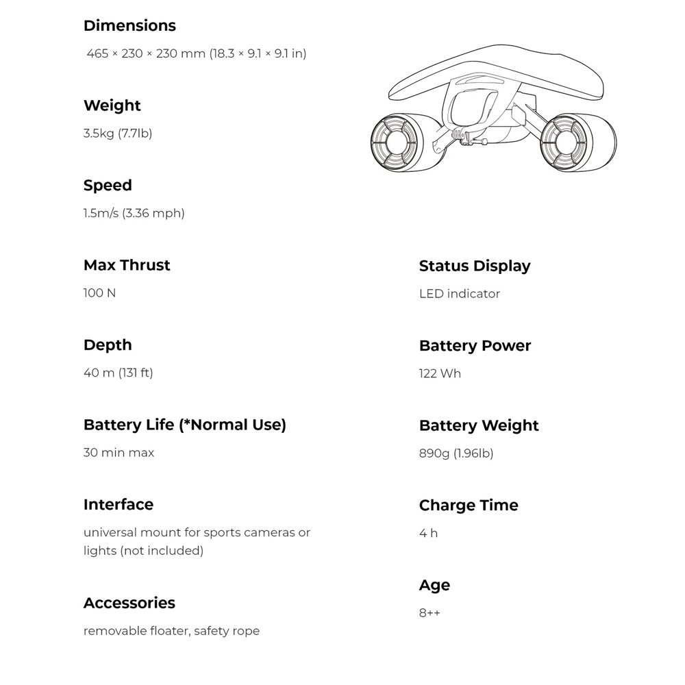 Sublue Mix onderwater scooter Pink 7