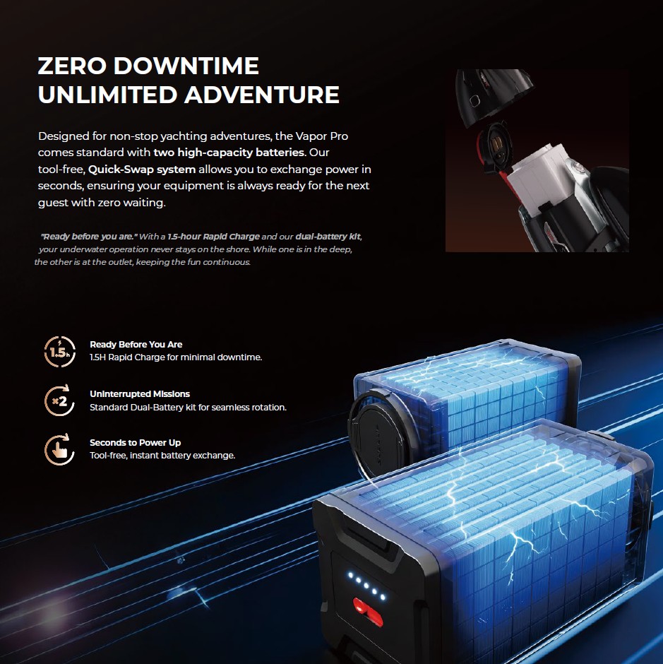 Sublue Vapor Pro onderwater scooter grijs/ blauw 8