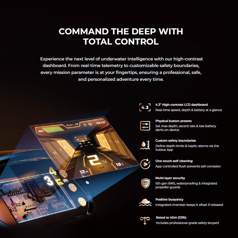 Sublue Vapor Pro onderwater scooter grijs/ blauw 9