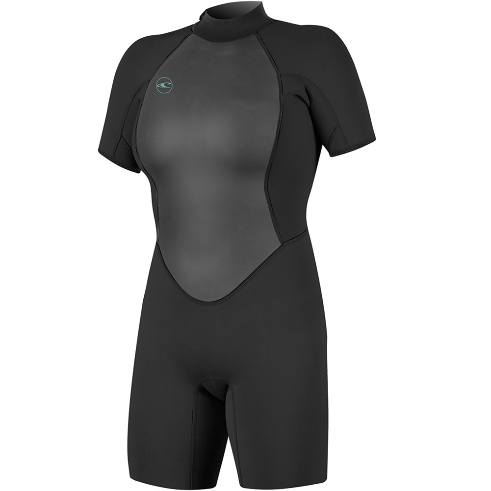 Oneill Reactor-2 2mm rug rits shorty dames zwart foto 1