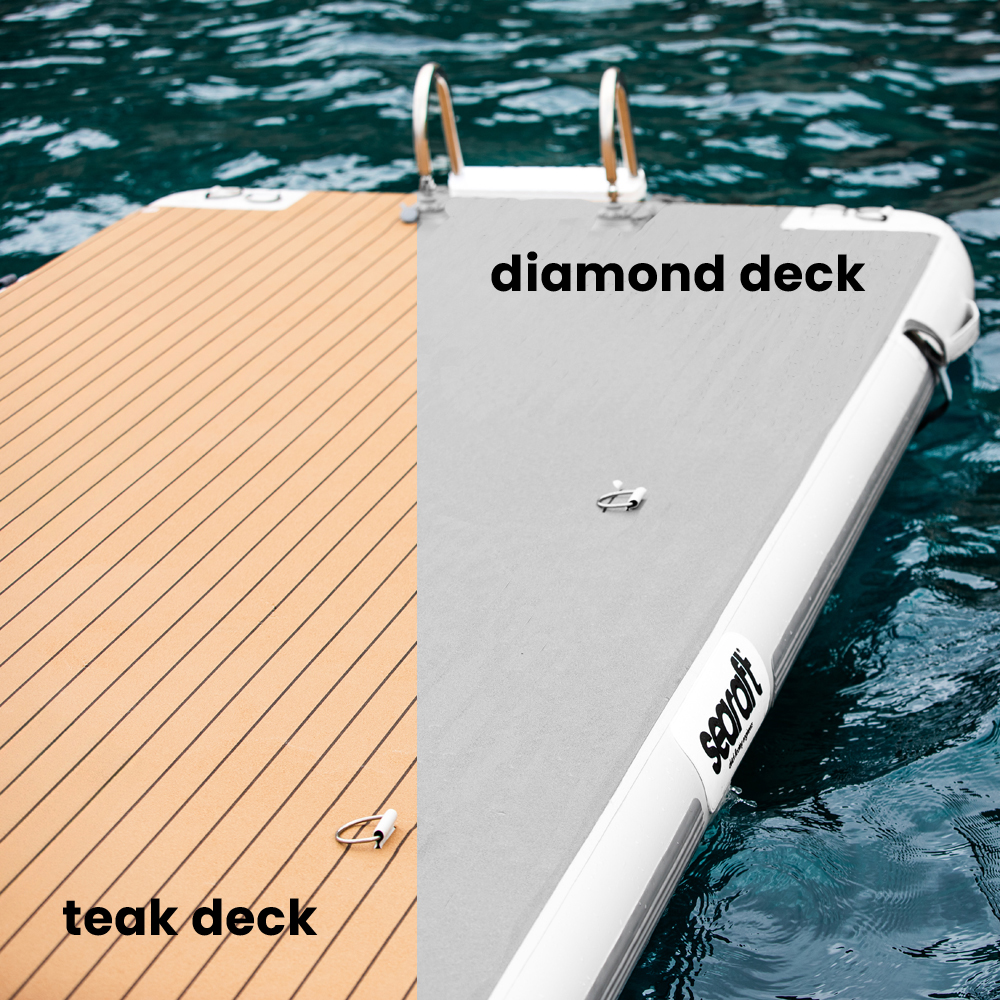 SeaRaft Diamond deck grijs medium opblaasbaar platform 13
