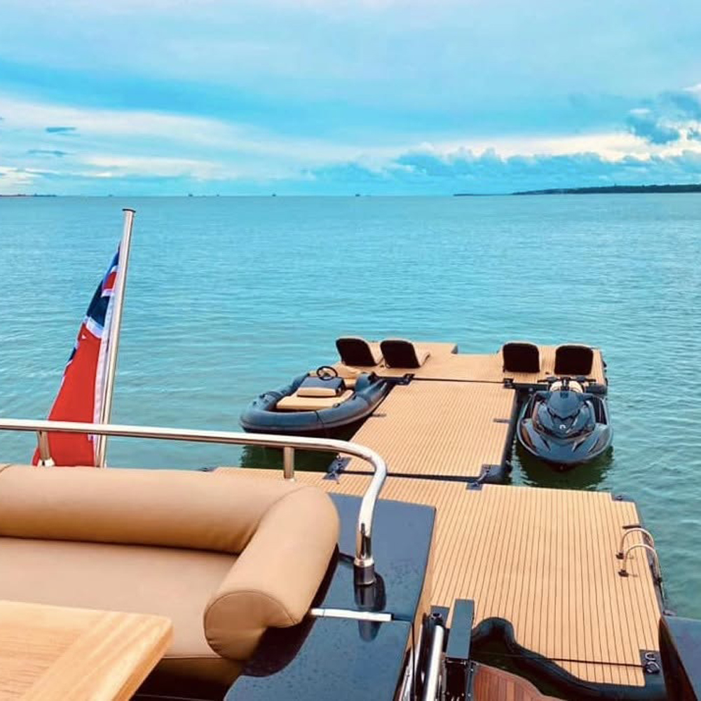 SeaRaft Teak deck zwart medium opblaasbaar platform 19