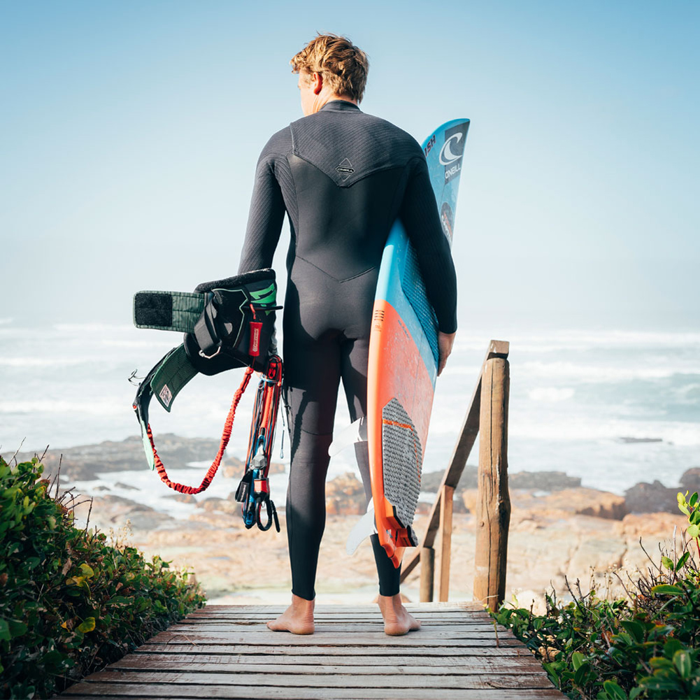 Oneill Hyperfreak 5/4+ borst rits fullsuit heren zwart 4