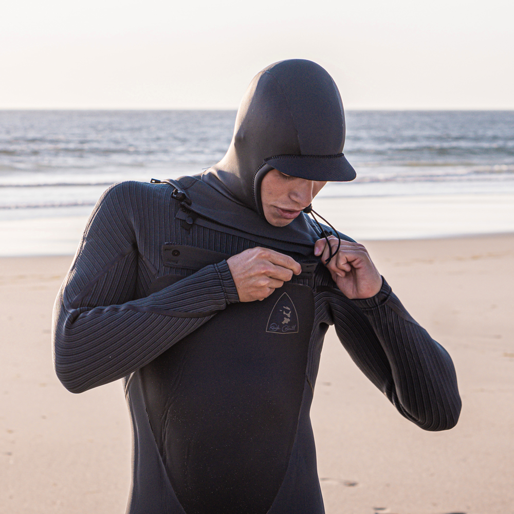 Oneill Mutant Legend 5/4 borst rits met hood fullsuit heren zwart 6