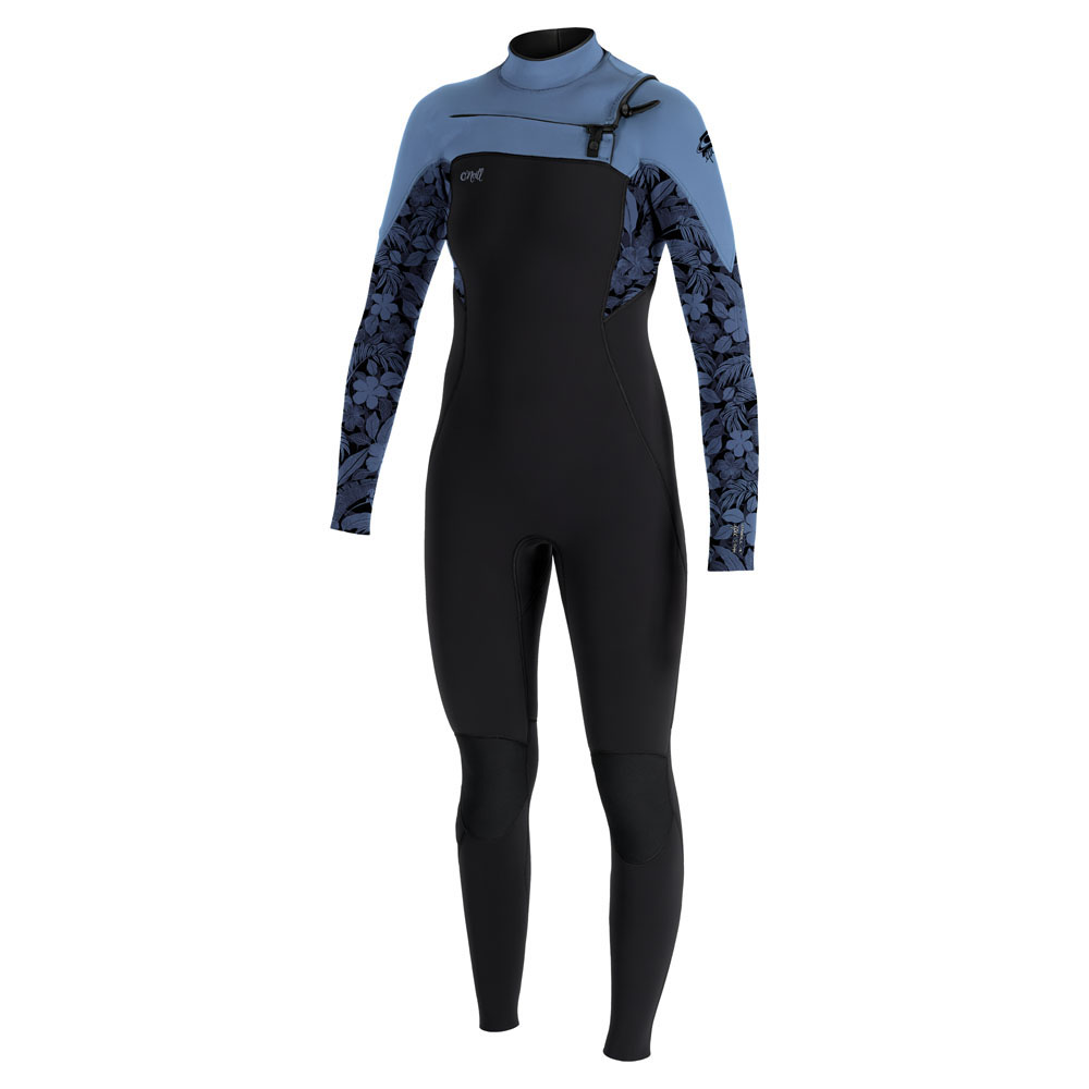 Epic fullsuit 5/4 borstrits zwart/blauw dames