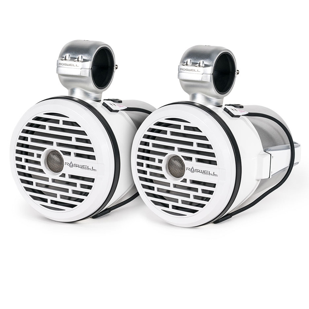 Roswell R1 8 inch tower speakers witte gril foto 1