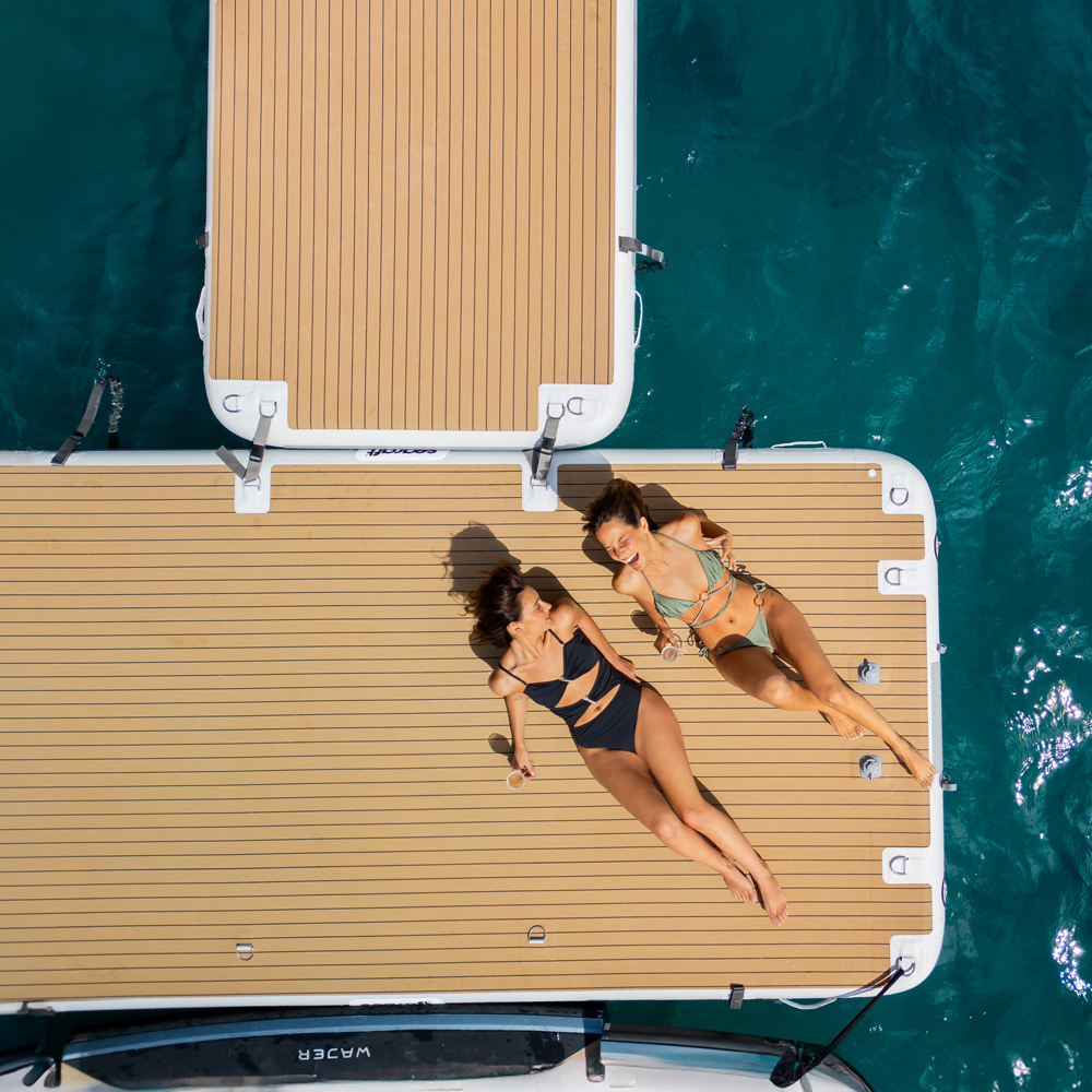 SeaRaft Diamond deck grijs x-large opblaasbaar platform 14