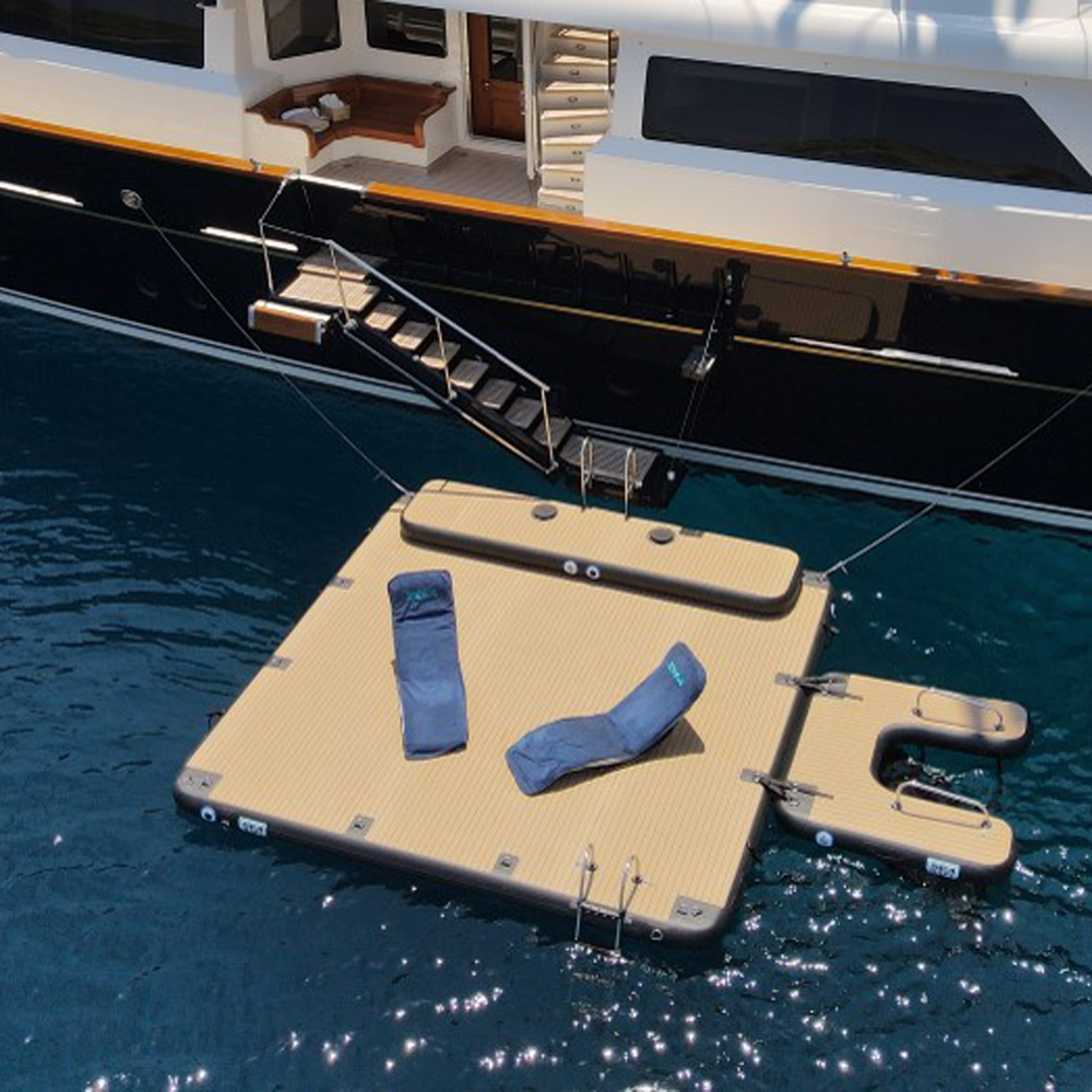 SeaRaft Airstep transom bumper large teak deck zwart 7