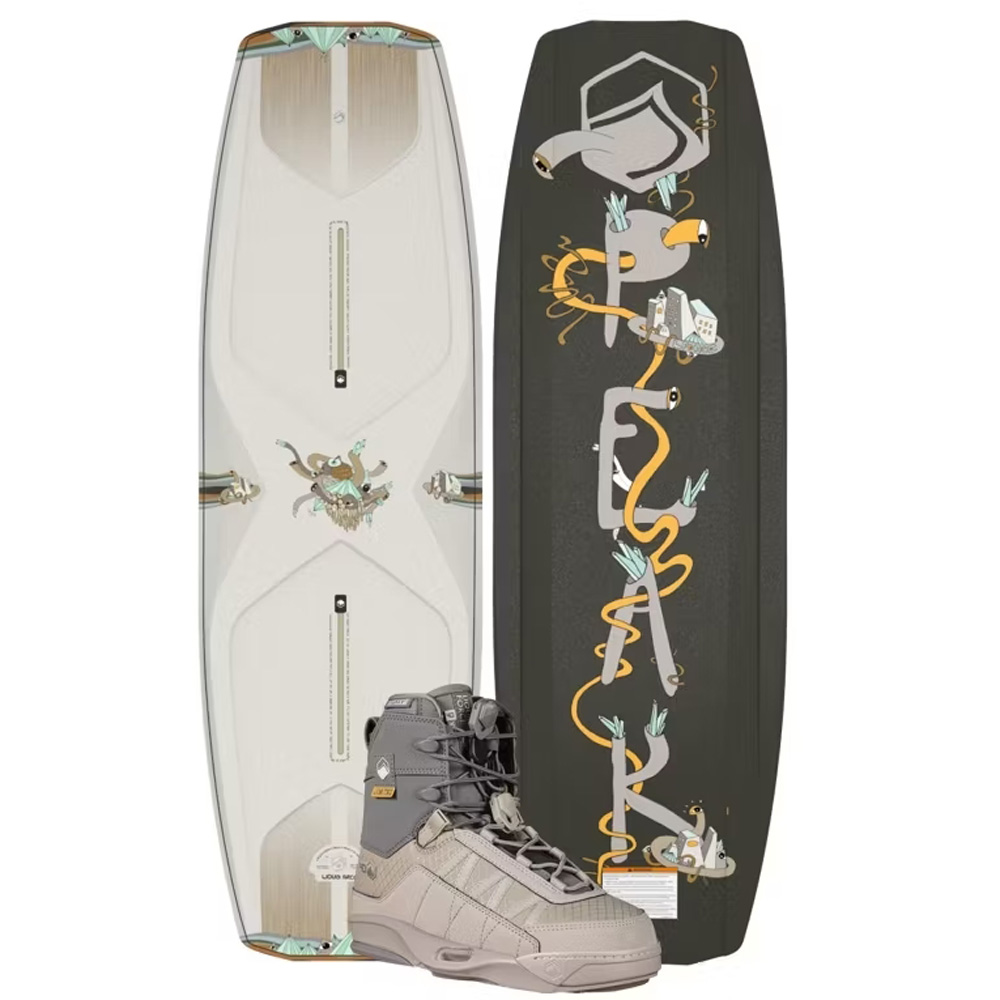 Liquid Force Peak wakeboard set 146 cm met Peak 4d bindingen foto 1
