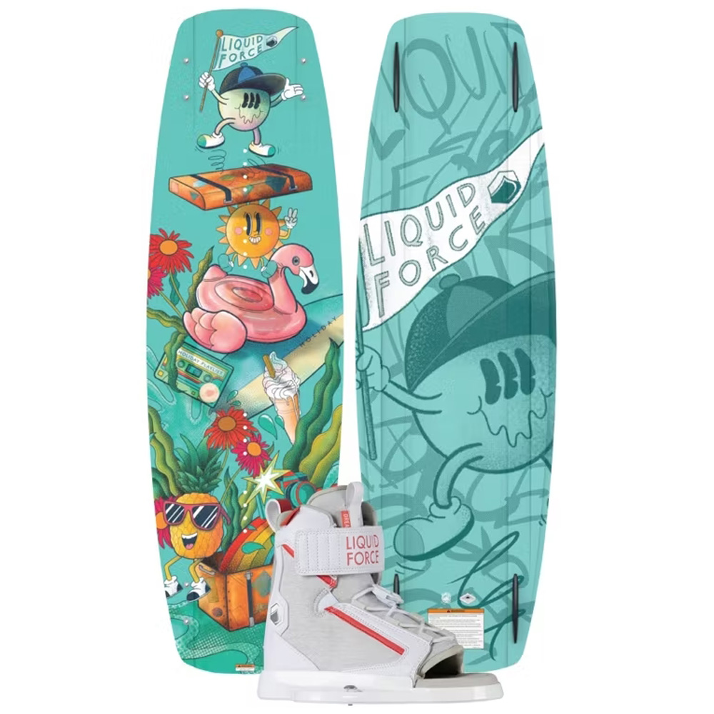 Liquid Force Holiday fs wakeboardset 125 cm met Dream bindingen foto 1