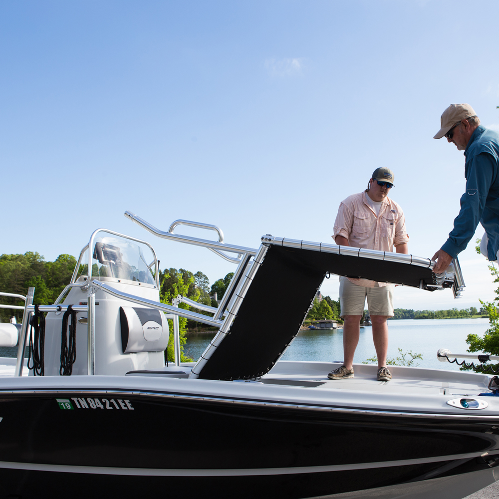 Fishmaster original T-Top polished met zwart canvas 7