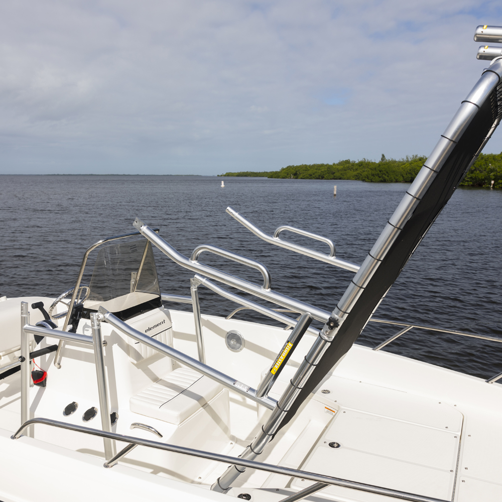 Fishmaster original T-Top polished met rood canvas 17