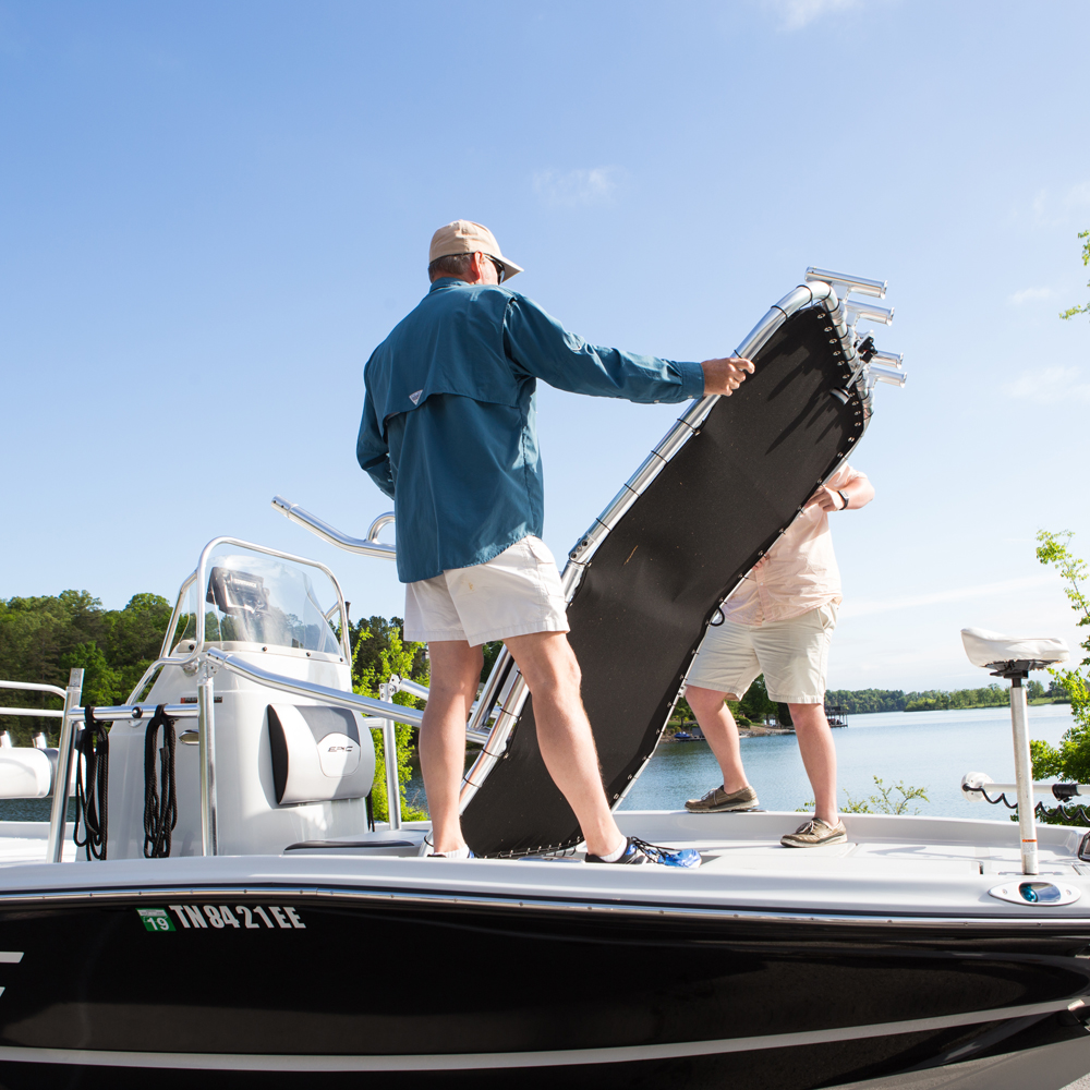 Fishmaster original T-Top wit met rood canvas 3