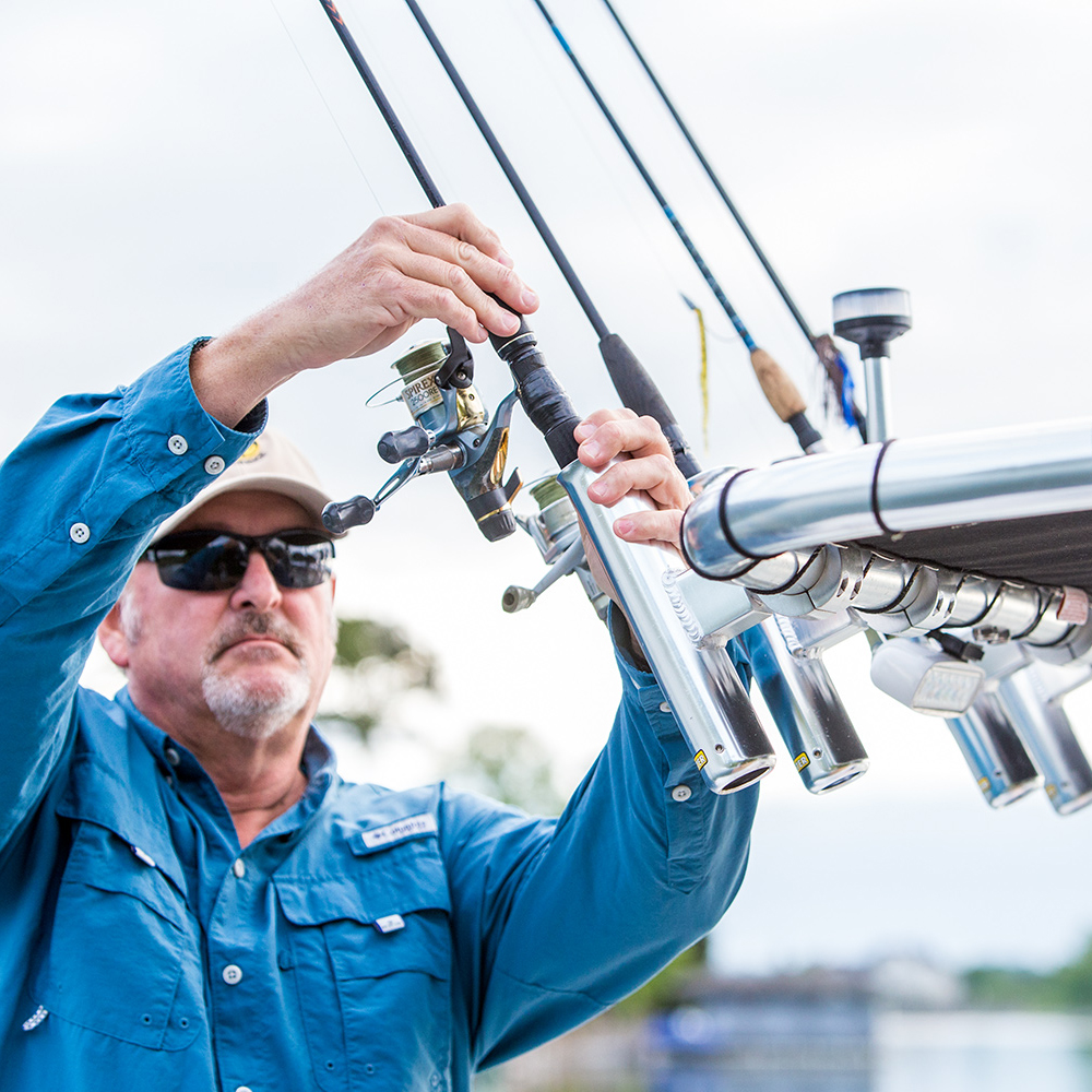 Fishmaster verstelbare hengel houder wit 2