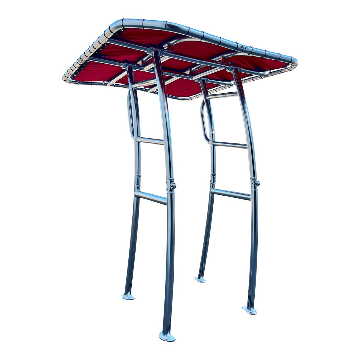 Fishmaster pro T-Top polished met rood canvas foto 1