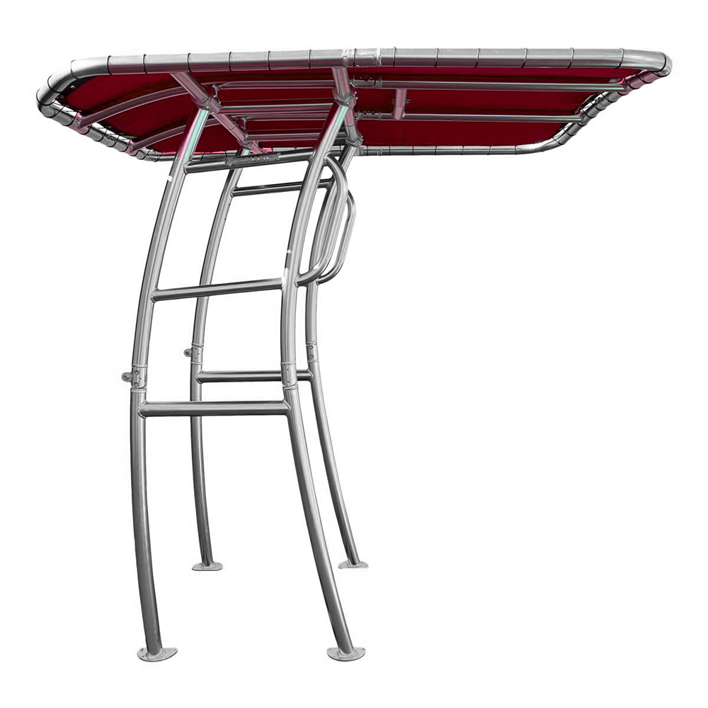 Fishmaster pro T-Top polished met rood canvas 5