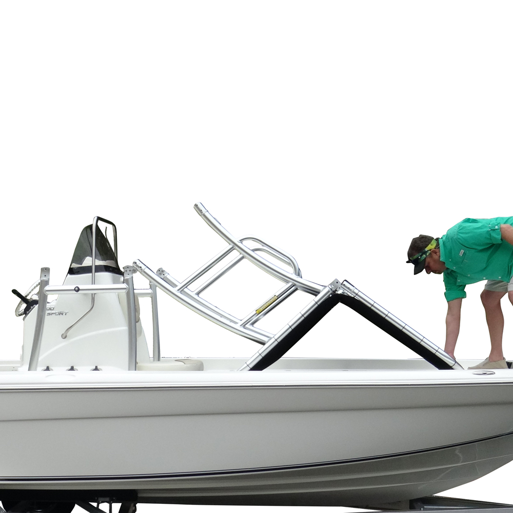 Fishmaster pro T-Top polished met blauw canvas 2