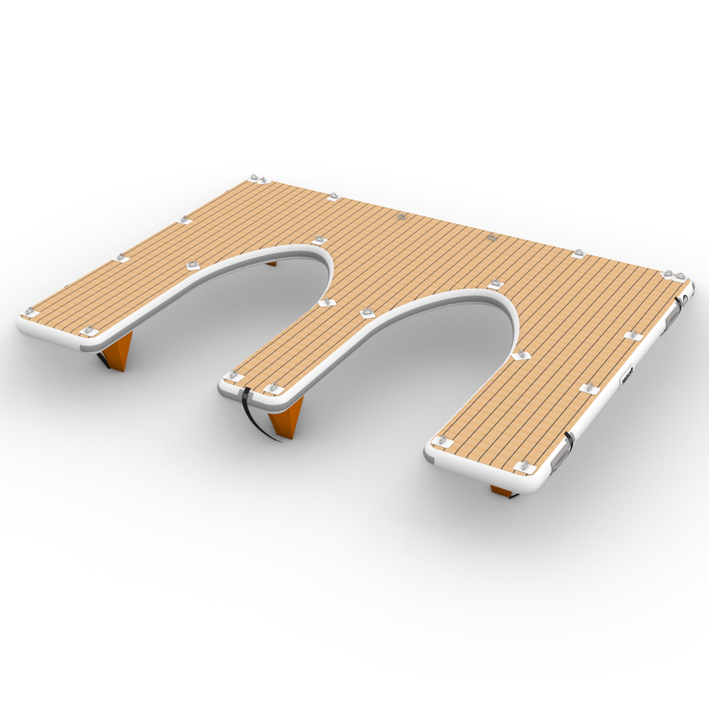 M-Shape opblaasbaar jetski dock grijs